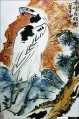 Li kuchan eagle on tree traditional Chinese